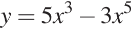 y=5x в кубе минус 3x в сте­пе­ни 5 