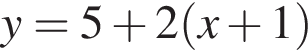 y=5 плюс 2 левая круг­лая скоб­ка x плюс 1 пра­вая круг­лая скоб­ка 