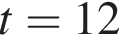 t=12