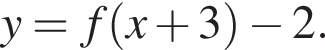 y = f левая круг­лая скоб­ка x плюс 3 пра­вая круг­лая скоб­ка минус 2.