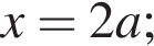 x=2a;