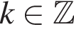 k при­над­ле­жит Z 